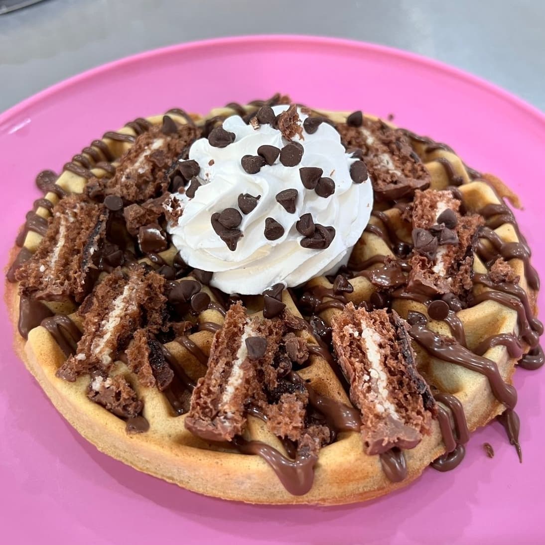 Waffle Chocolate Especial.
