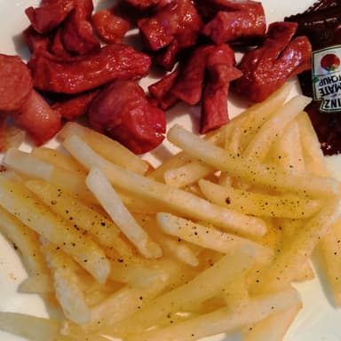 Salchipulpos con Papas