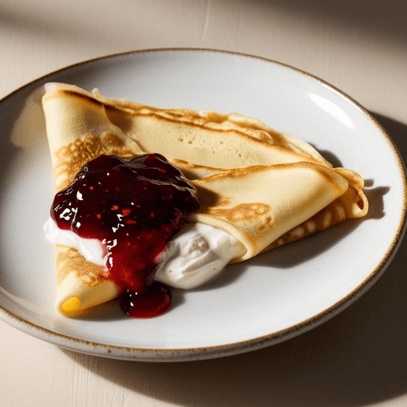 Crepa de Philadelphia y Mermelada de Fresa