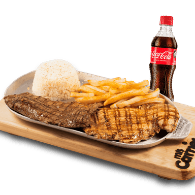 Mixto carne y pollo + Coca Cola