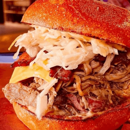 Hamburguesa Pulled Pork 125 G con Papas