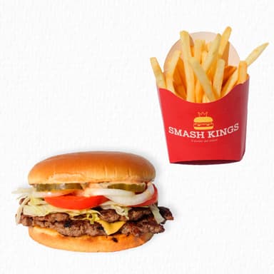 Combo King's Deluxe Doble Con Papas