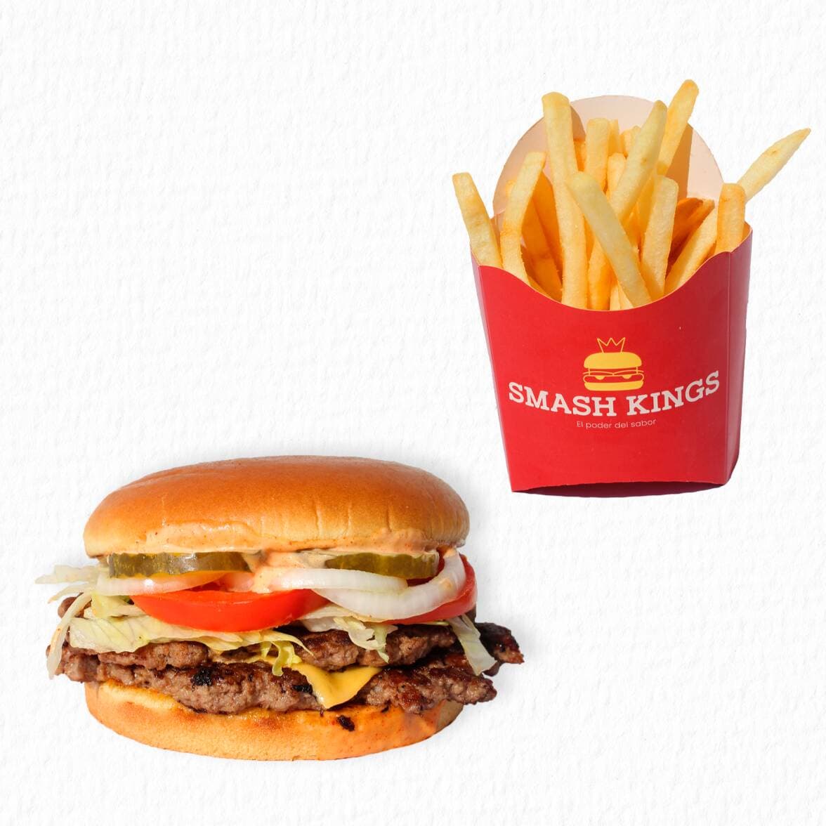 Combo King's Deluxe Doble Con Papas