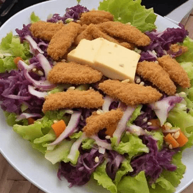 Ensalada de Pollo Empanizado
