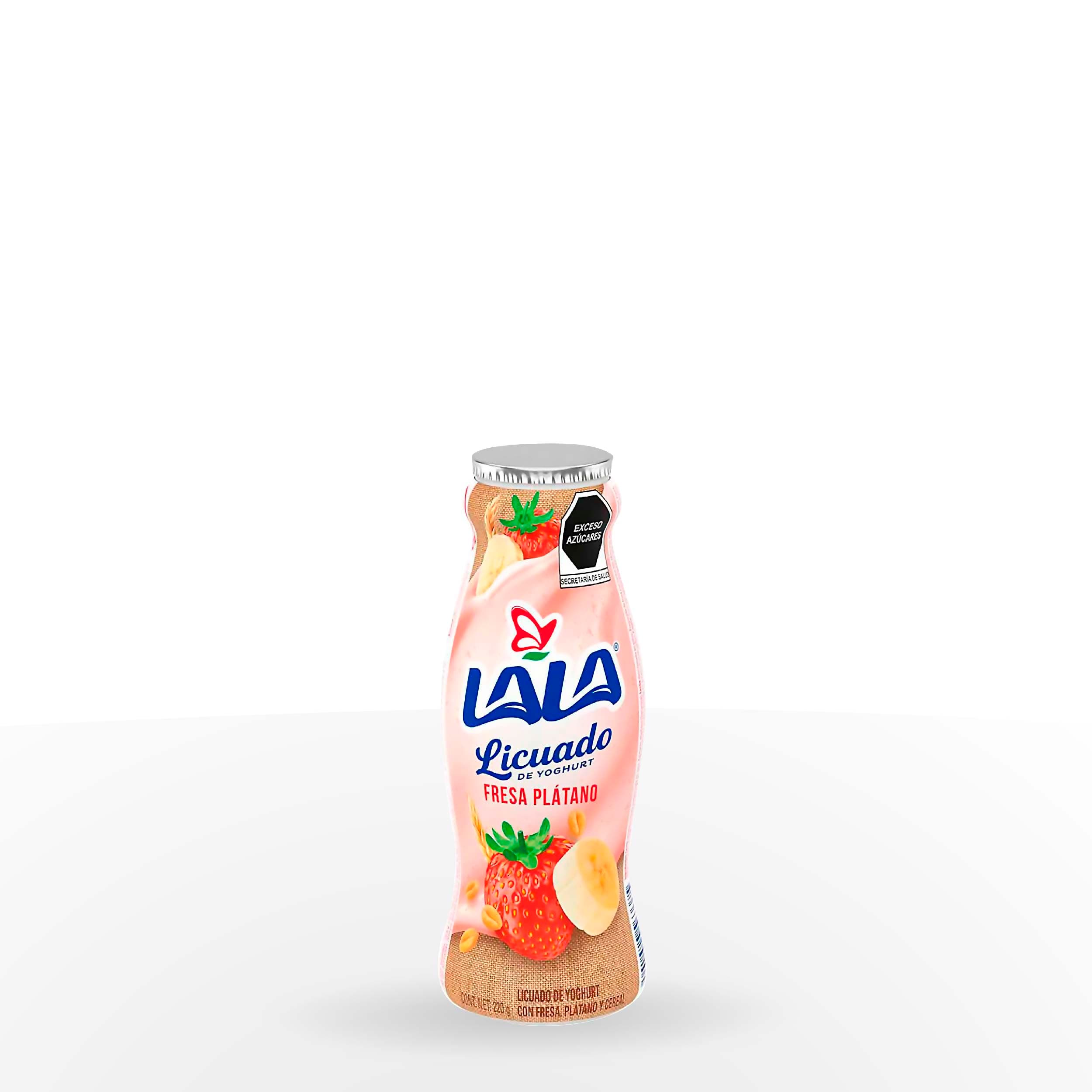 LICUADO DE YOGHURT FRESA PLATANO LALA 220 GR