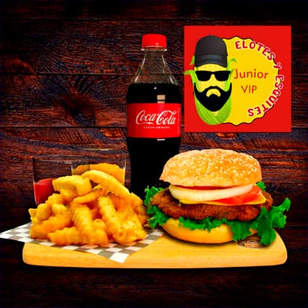 HAMBURGSA ARRACHERA + PAPAS +REFRESCO 355ml