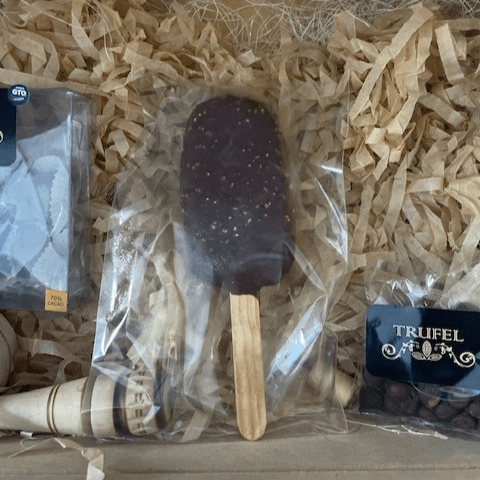 Paleta Vainilla Vegana Cubierta de Chocolate GDE.