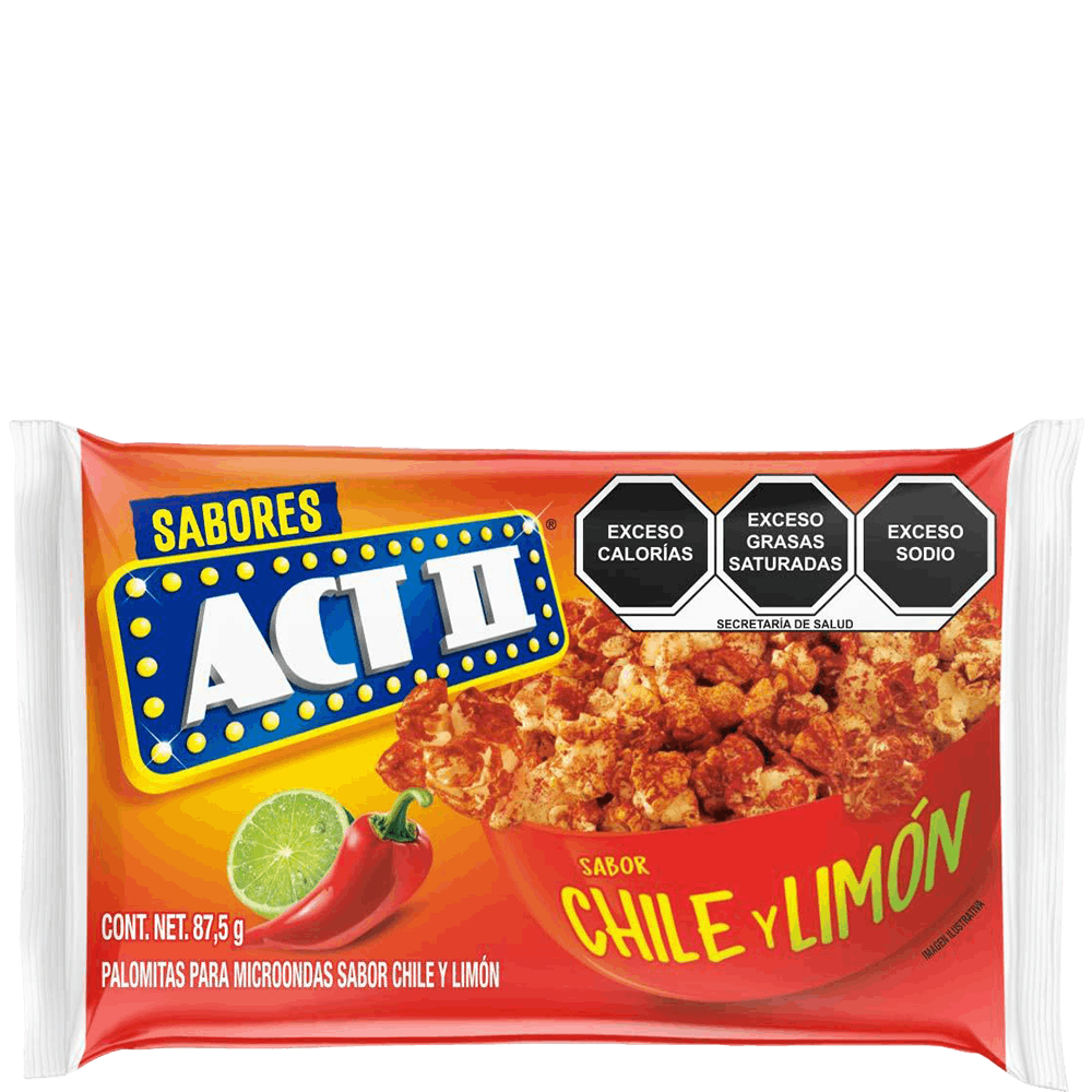 PALOMITAS ACT II CHILE LIMON 87.5GR
