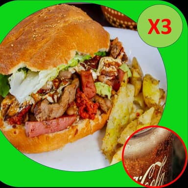 Combo 3 Brontosarias - +3 CocaColas GRATIS