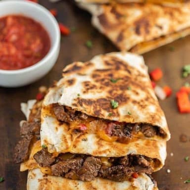 4 quesadillas de arrachera