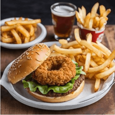 OBB Fríes con Ice Tea