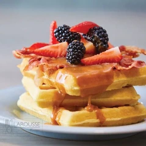 Waffles con cajeta