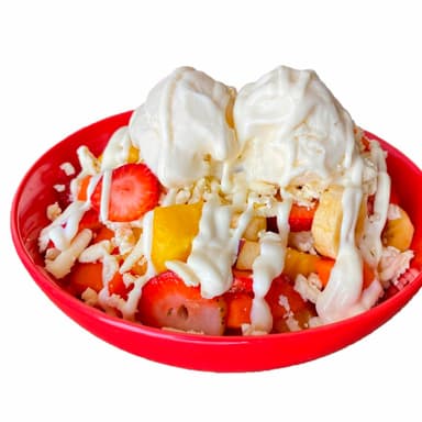 Plato de Fruta Con Helado