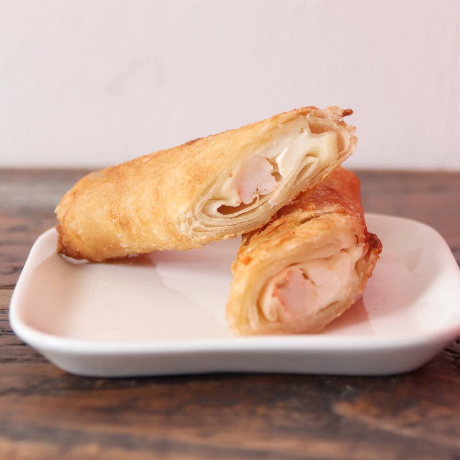 Rollo de Queso con Camarón
