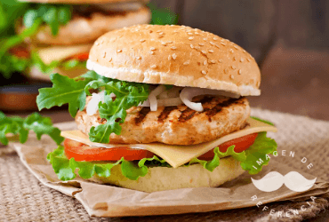 Hamburguesa Pechuga Empanizada Papas