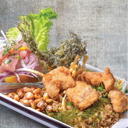 Ceviche y Arroz Chaufa