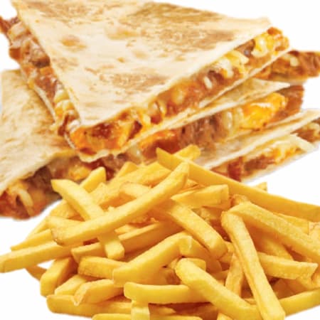 Quesadillas de Carne Mechada y Queso con Papas