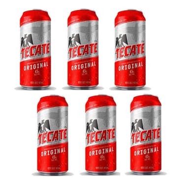 Six Tecate Original 16 Oz.
