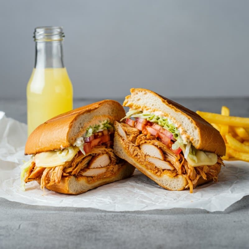 Combo Sándwich Pollo BBQ 22 cm
