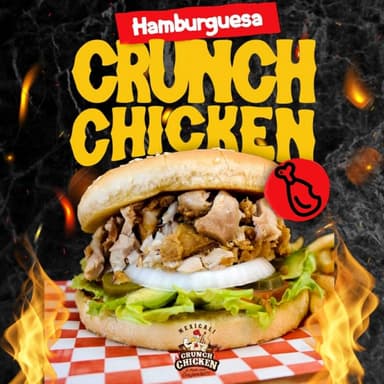 Combo-Hamburguesa Crunch Chicken + Papas + Bebida
