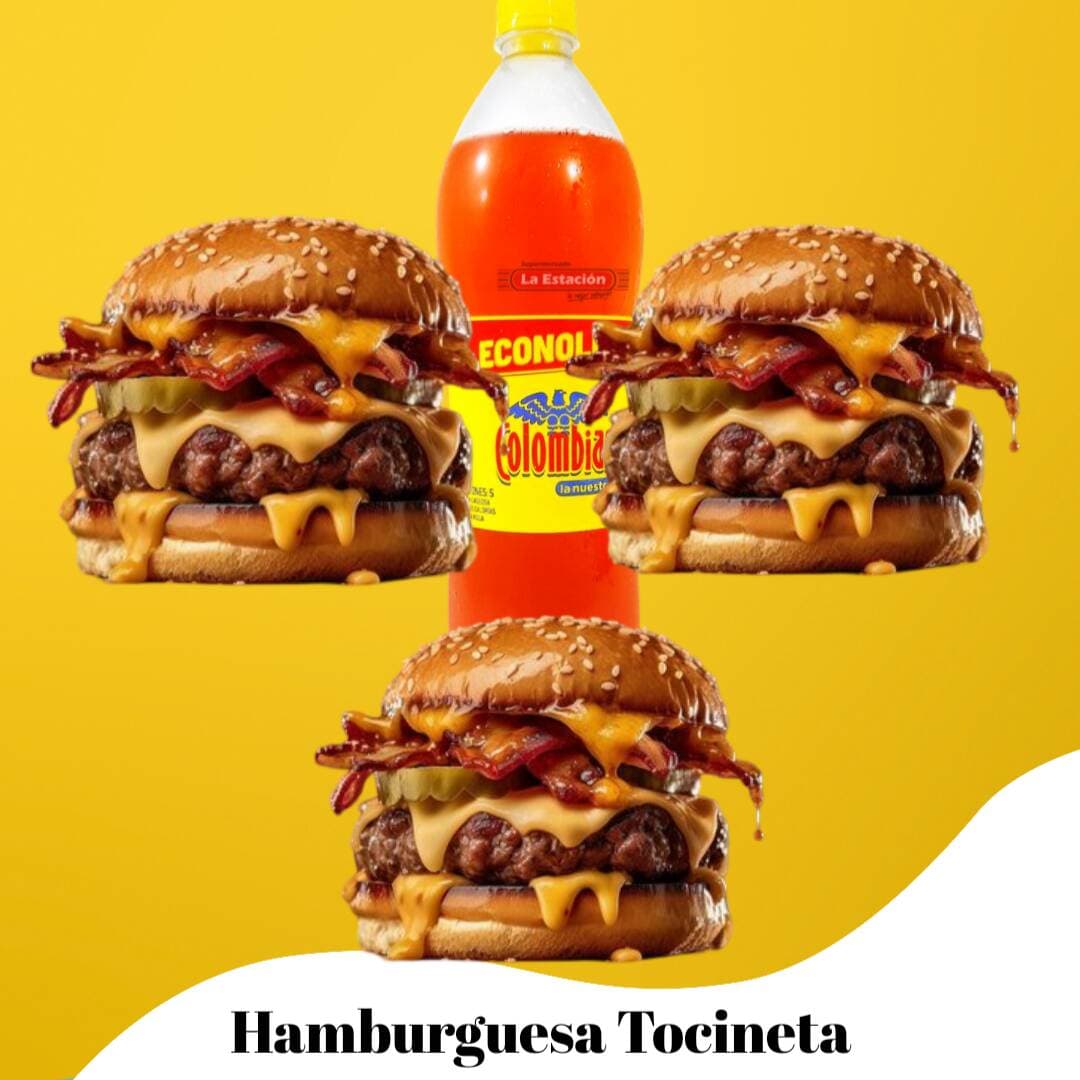COMBO - 3 Hamburguesa + Gaseosa 1L