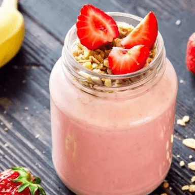 Licuado de Fresas con Platano y Avena 1L