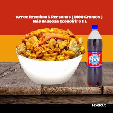 Arroz Premium 5 Personas  ( incluye Gaseosa 1.L )