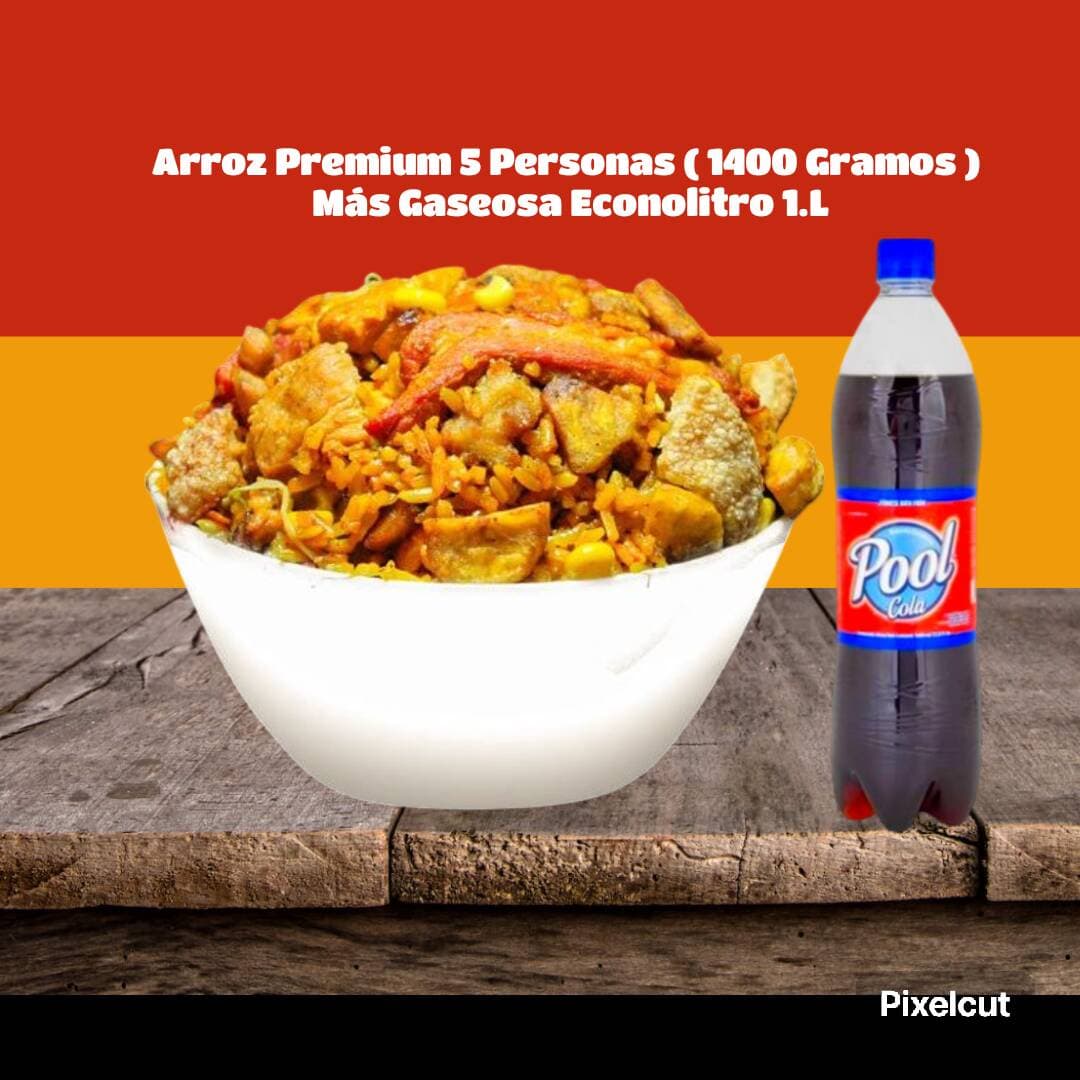 Arroz Premium 5 Personas  ( incluye Gaseosa 1.L )