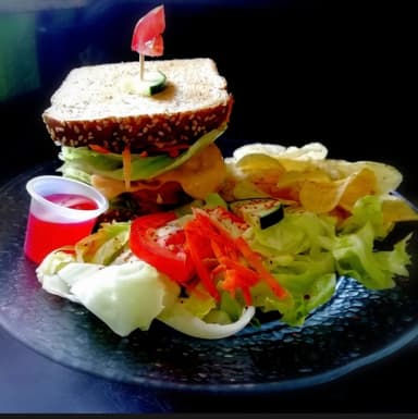 Sandwich pollo salsa BBQ