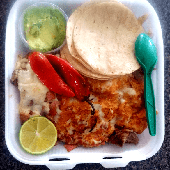 "ilegal" Carne Asada, Extra Queso Charros y Bebida