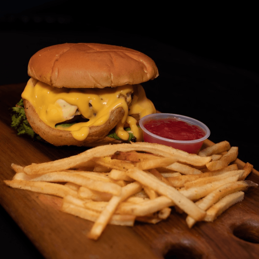 Burger a la cheddar