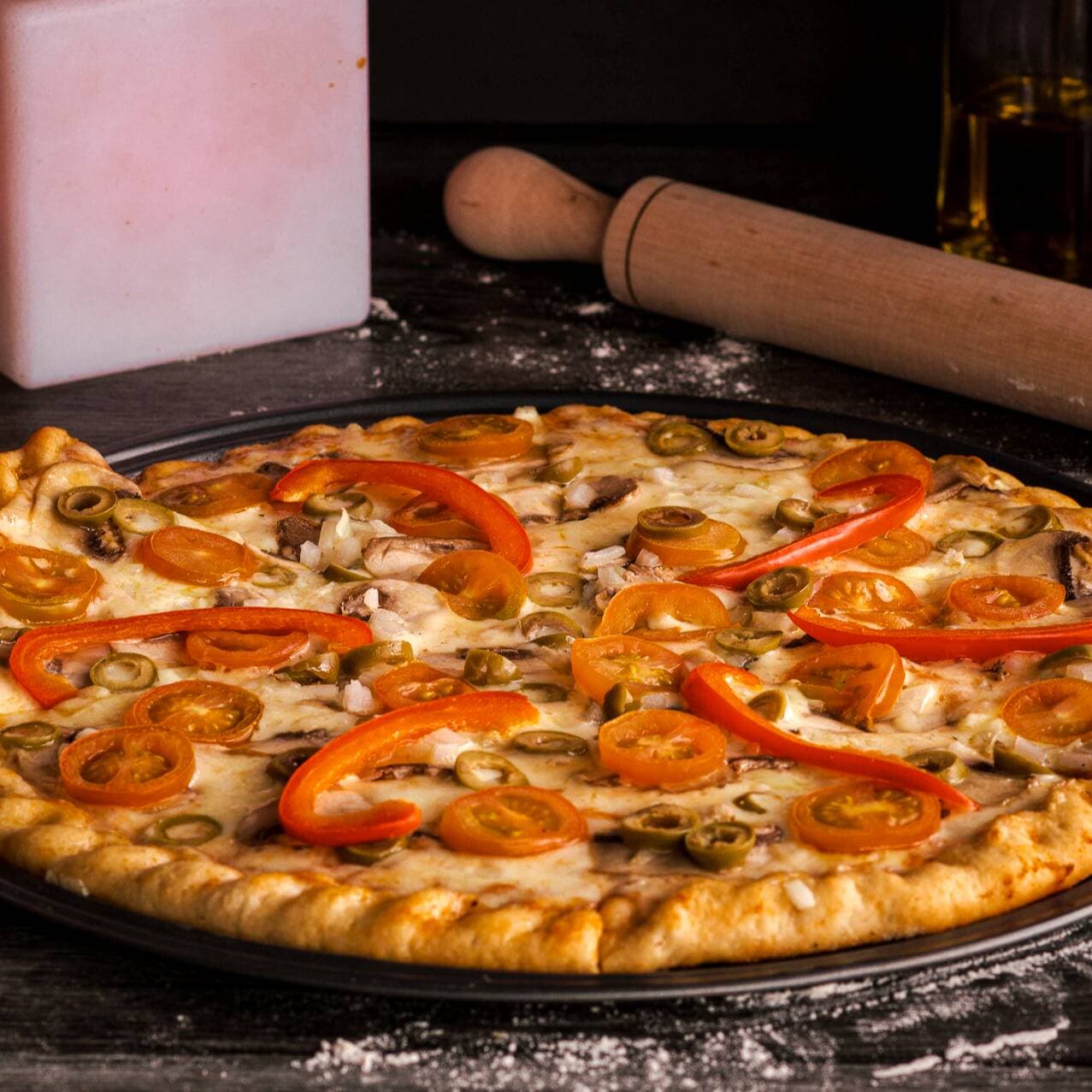 Pizza Vegetariana Clasica Mediana 6 Porciones