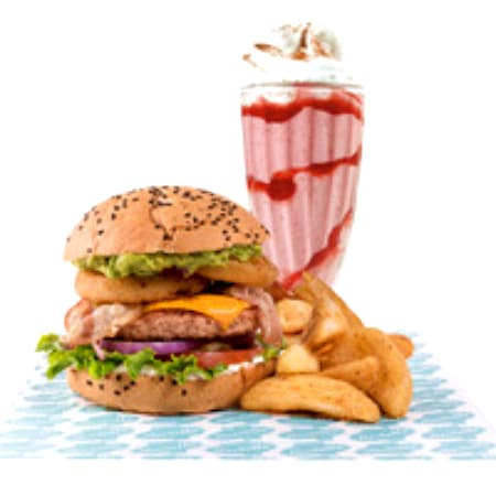 Súper Combo: Bamba Burger + Papas + Malt Clasic