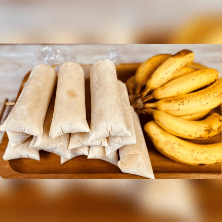 saborines de platano con leche