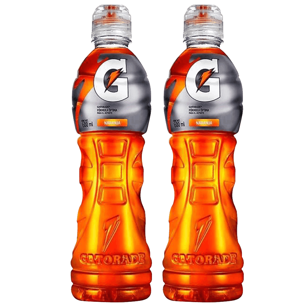 2 Gatorade naranja 600 ml