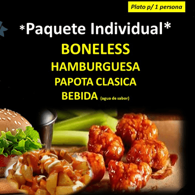 Paquete Individual Boneless + Bebida