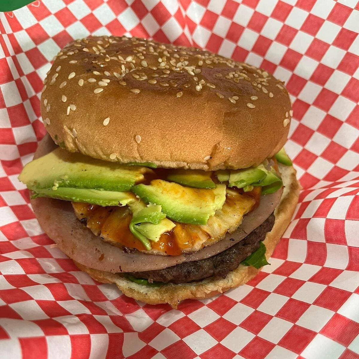 hamburguesa hawaiana