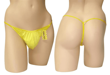 TANGA DE HILO AMARILLA