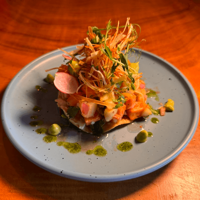 Tostada Ceviche Camarón