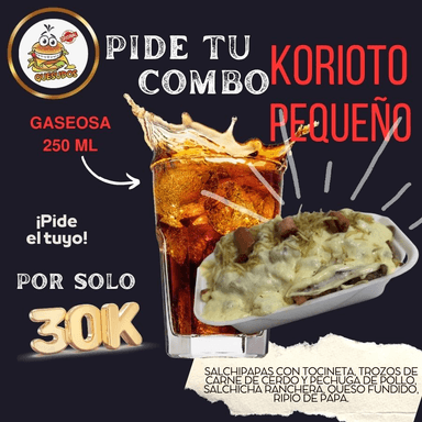 Korioto Pequeño + Gaseosa 250Ml