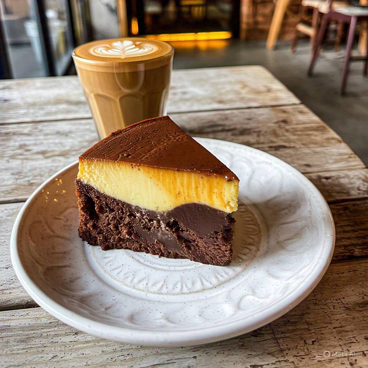 Latte + Chocoflan :p