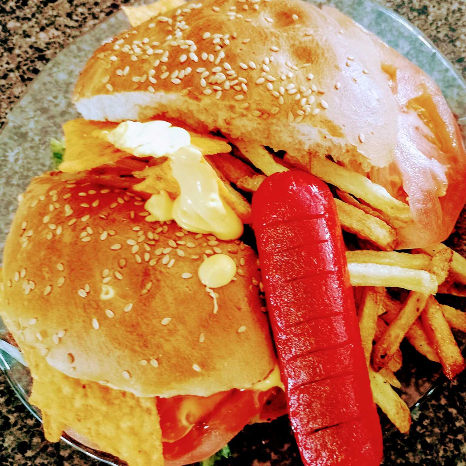 Exg. Milanesa/Salchichón/Jamón, Papas y Bebida