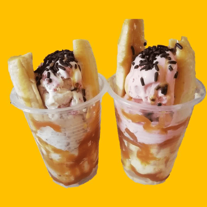 Doble banana split
