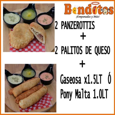 COMBO2X2 PANZEROTTI+PALITO DE QUESO+GASX1.5LT