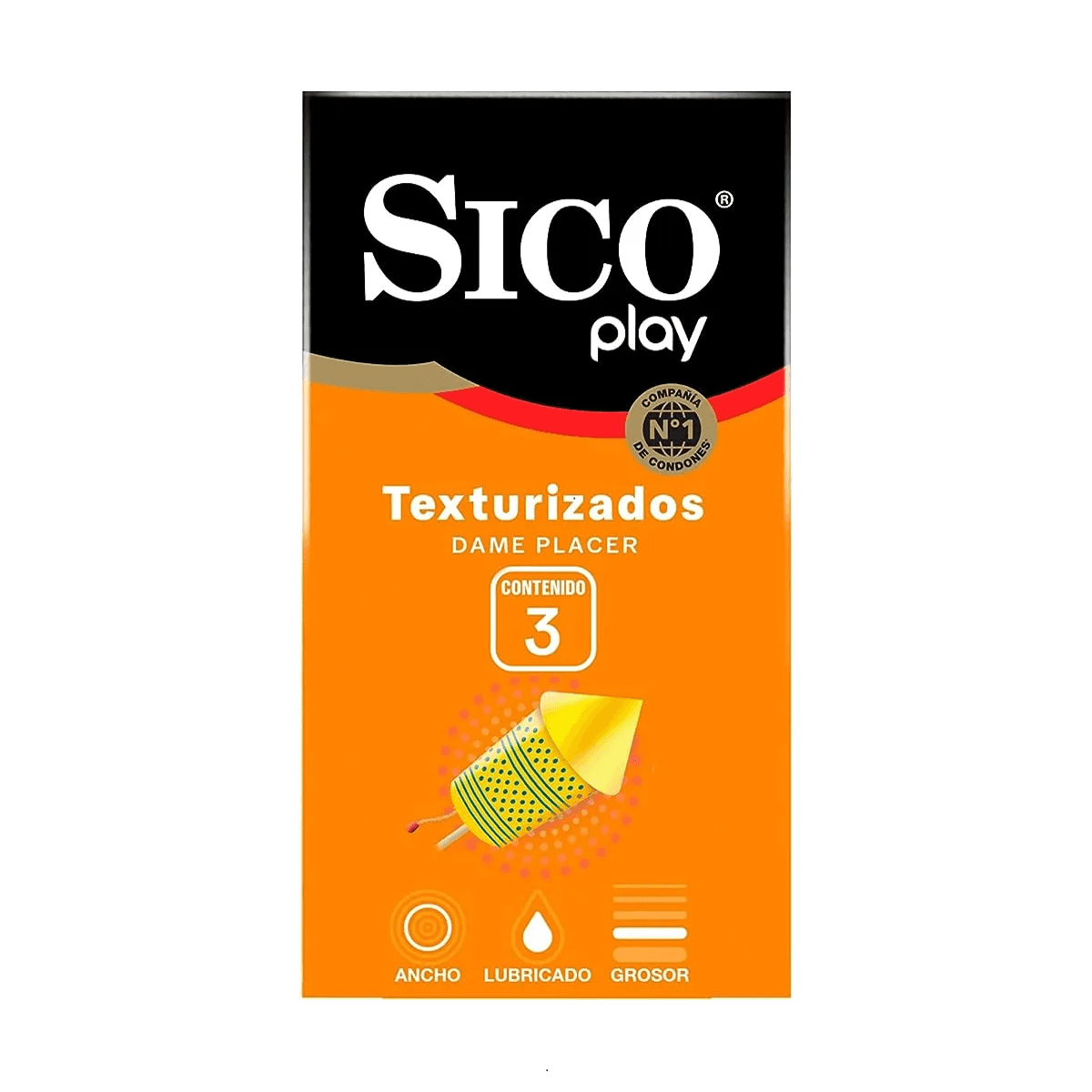 Sico Condones Texturizado C/ 3 Pzas