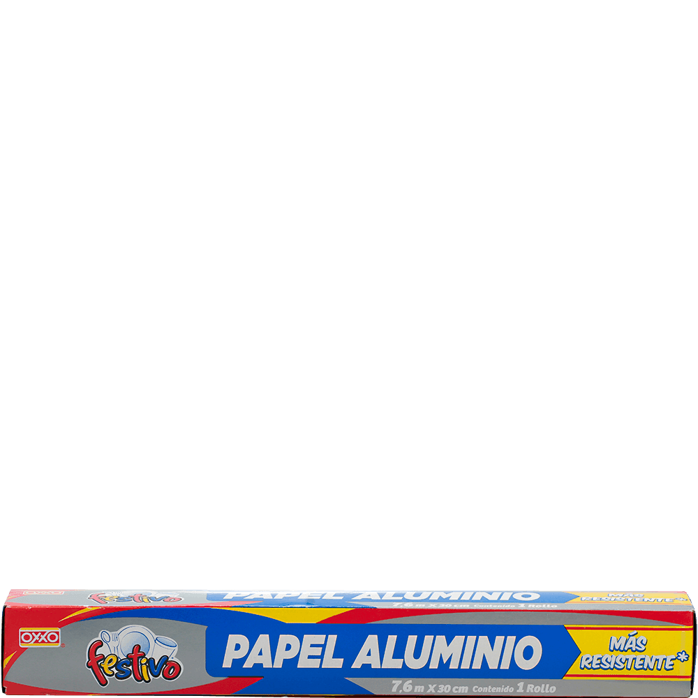 Papel aluminio festivo rollo 76 m X 30 cm pz
