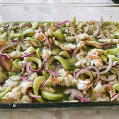 Tostada de Aguachile Verde