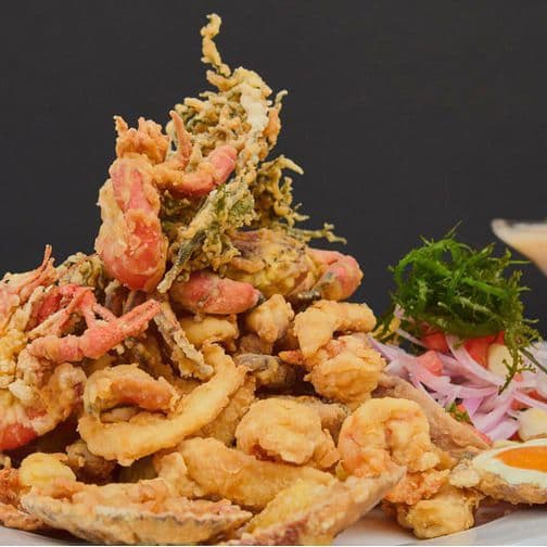 Chicharron Mixto Completo+Leche de Tigre