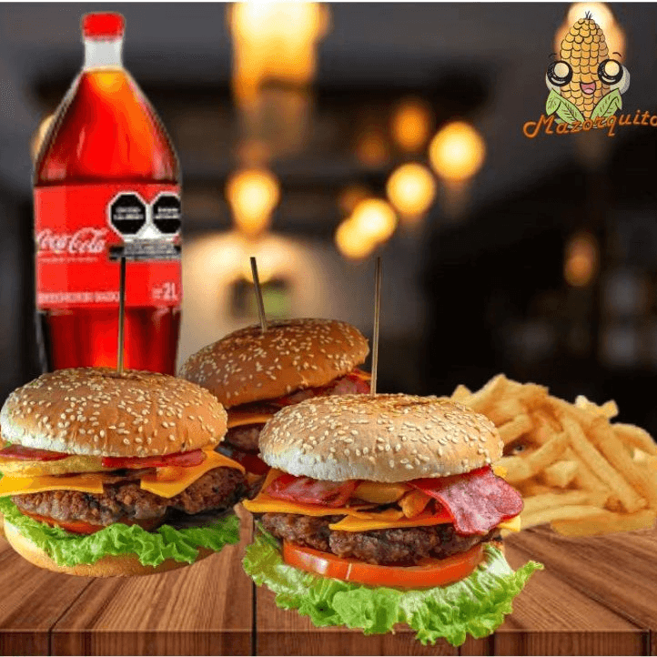 Combo Trio Jumbo + Refresco de 2 Litros
