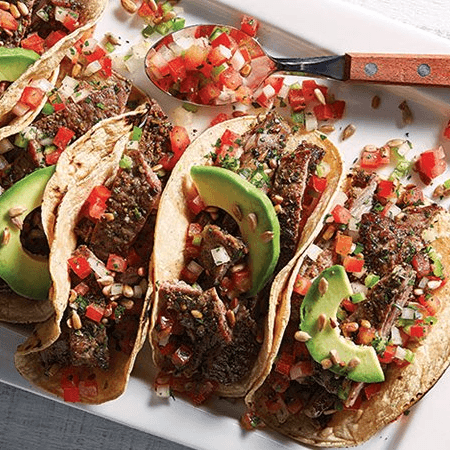 Tacos de Arrachera Normal 3 Piezas